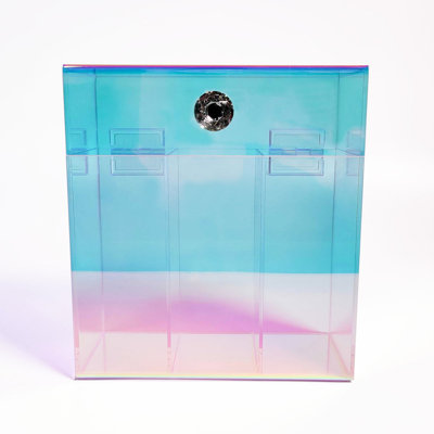 Prisma Clear Acrylic Makeup Brush Holder Vanity Organizers Storage Case for Skincare Accessories