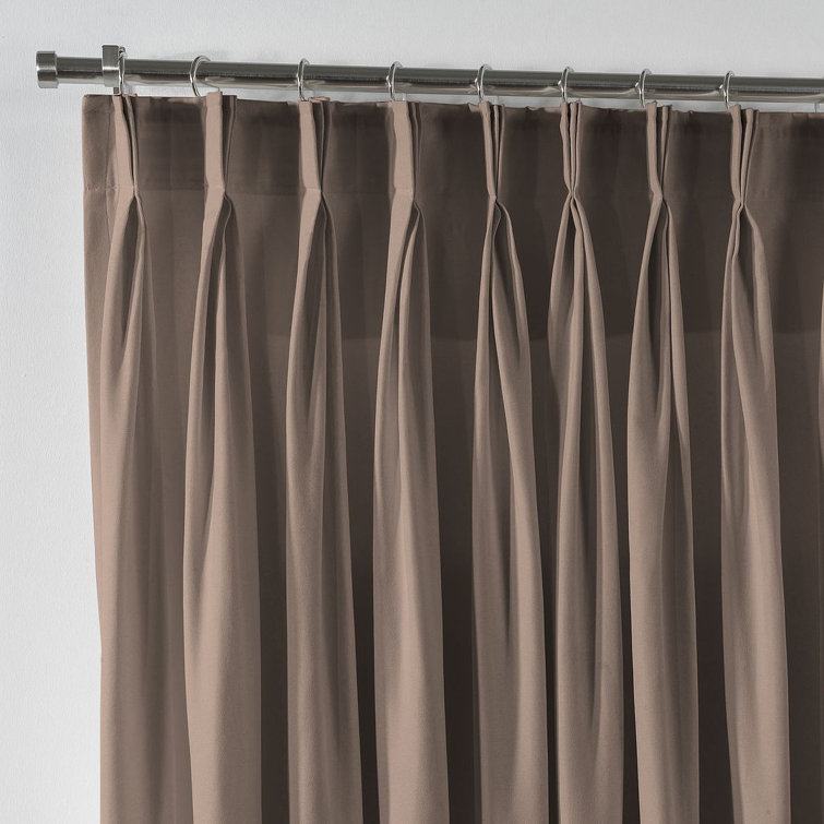 Pinch Pleated Room Darkening Extra Long & Extra Wide Decorative Curtain - Single Panel