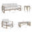 Hamarto 5 Pieces Aluminum Patio Conversation Sofa Seating Group With Cushions For 5 Person