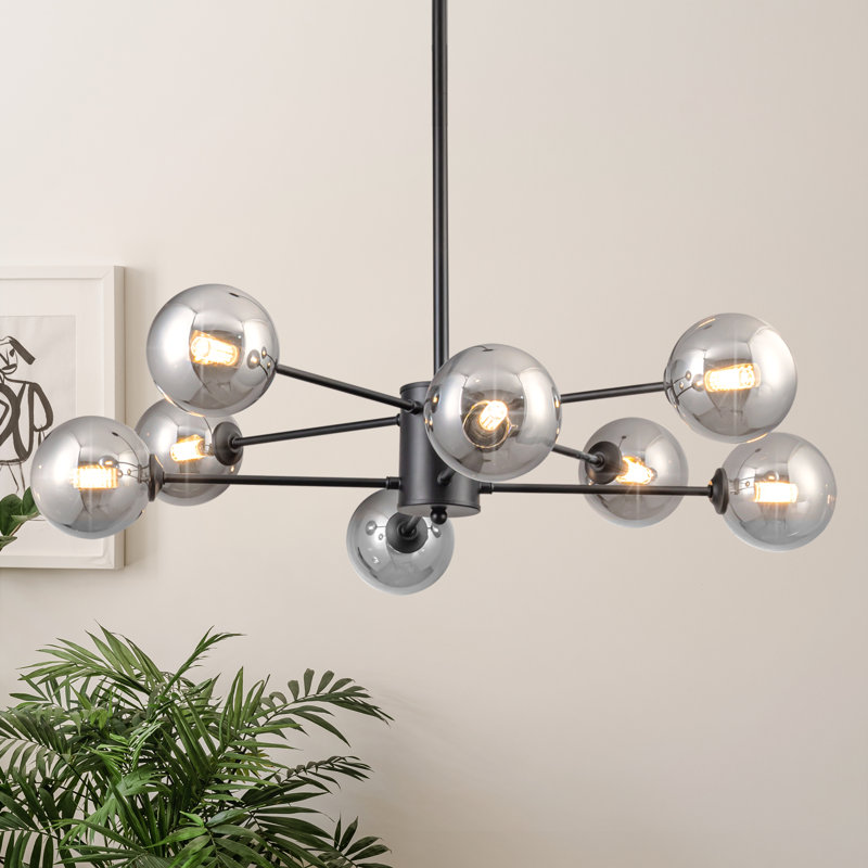 Lustre spoutnik à 8 lumières de style moderne Jerikah