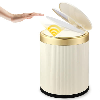  Poubelle à capteur de mouvement 3,7 gallons avec couvercle