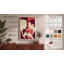Hands Meet in Red Modern 1 Piece Wrapped Canvas Wall Art-1503342050-1503342053