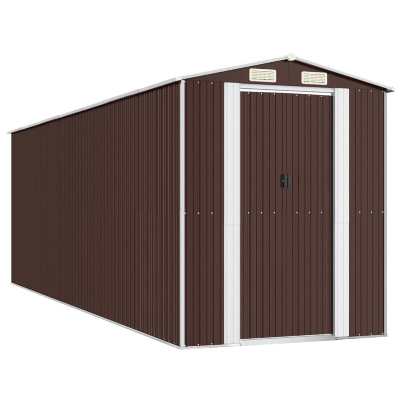 Aqeela 2 ft. W x 8 ft. D Galvanized Steel Apex Garden Shed