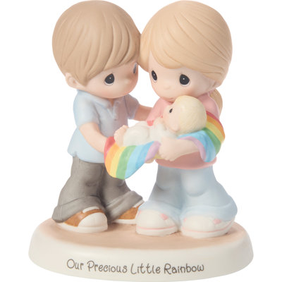 Figurine Precious Moments Our Precious Rainbow Baby Couple 5,4 pouces