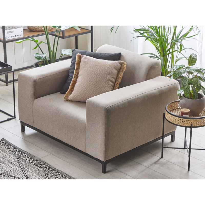 Upholstered Armchair, Beige