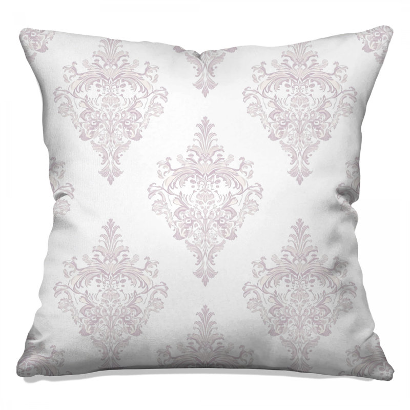 Coussins décoratifs ornés de motifs damassés, 14 X 14 pouces
