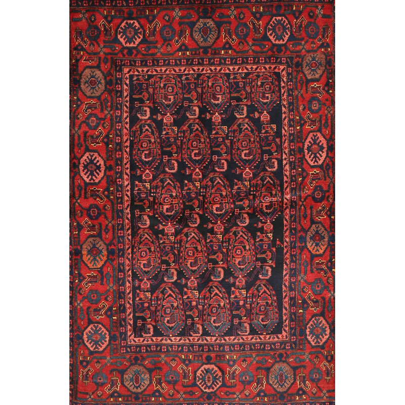 Tapis oriental rouge / noir / brun, Rectangle 3 pi x 5 pi