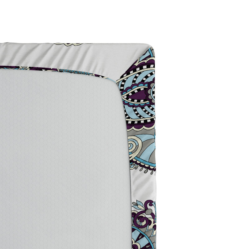 Microfiber Damask Fitted Sheet, Twin Fitted Sheet