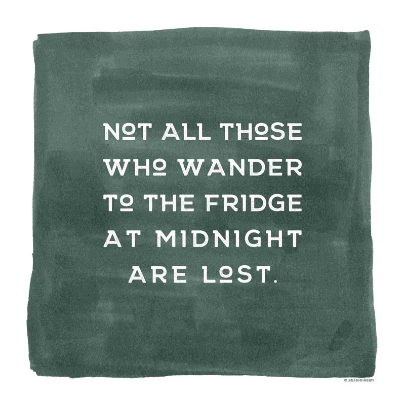 " Midnight Fridge Visit ", 12" H x 12" W