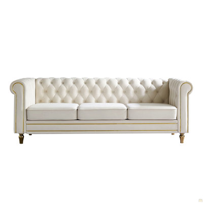 Canapé Chesterfield en velours 84,65 po