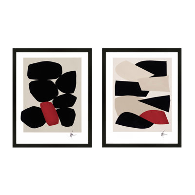 " Ink & Jewel Set of 2 " by Lee Lessem 2 Piece Art Acrylic Print