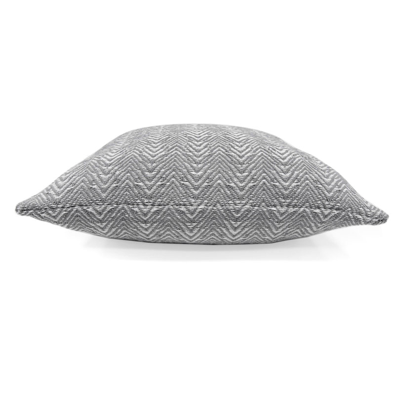 Chevron Square Cushion, Silver, Cushion Cover Only - No Insert