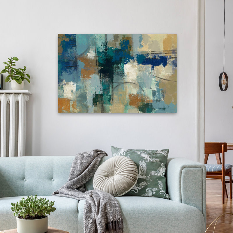 Contemporary Jasper Lagoon, 36" H x 24" W