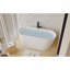 Baignoire autoportante 59 po en acrylique, baignoire autoportante, drain chromé Toe-Tap, certifié Cupc, acrylique blanc brillant-122019011