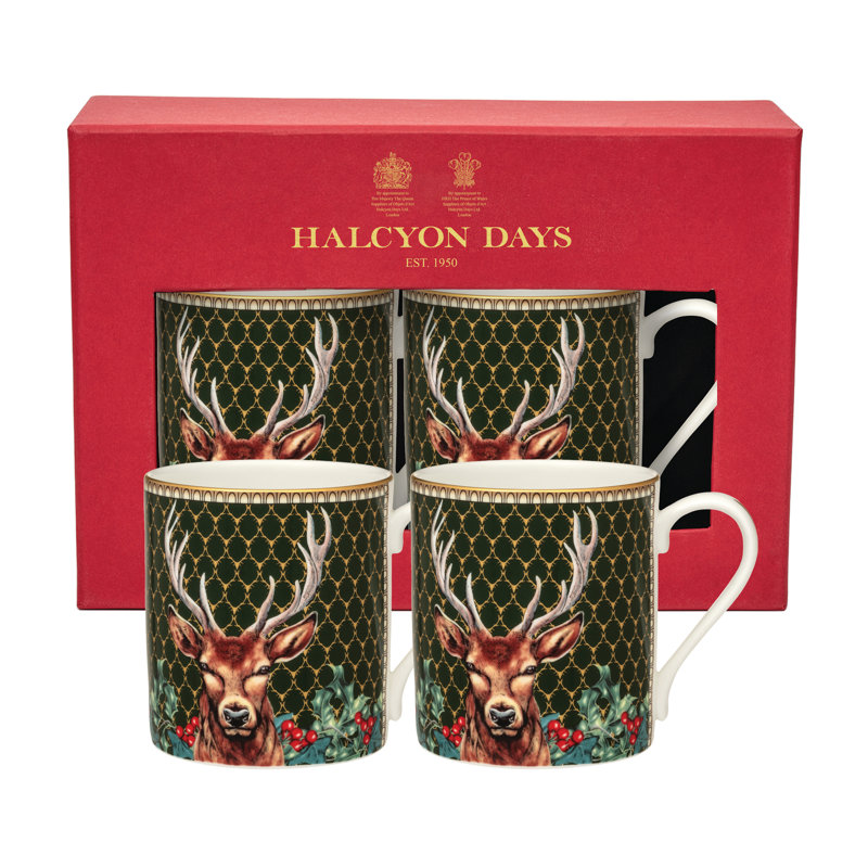 Antler Trellis Handmade China Coffee Mug