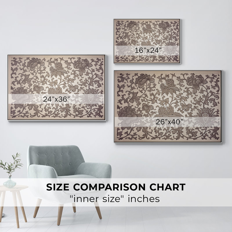 "Vintage Abstract - XXIII" sur toile, Toile encadrée flottée blanche, H 27 po x l 41 po x P 2 po