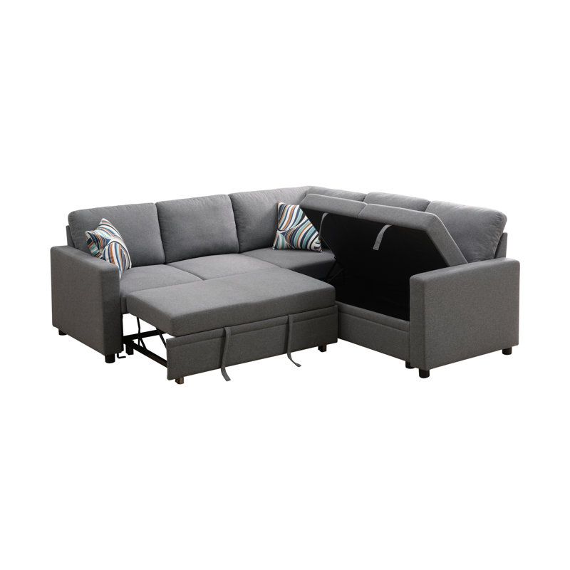 Queenie Sackcloth 6-Pieces Living Room Sofa Bed