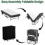 Lit d'invité pliant de 75 pouces avec matelas en mousse à mémoire de forme de 5 po, structure en métal, mobilier de chambre à coucher moderne Structure portable compacte de 75 pouces sur roulettes verrouillables