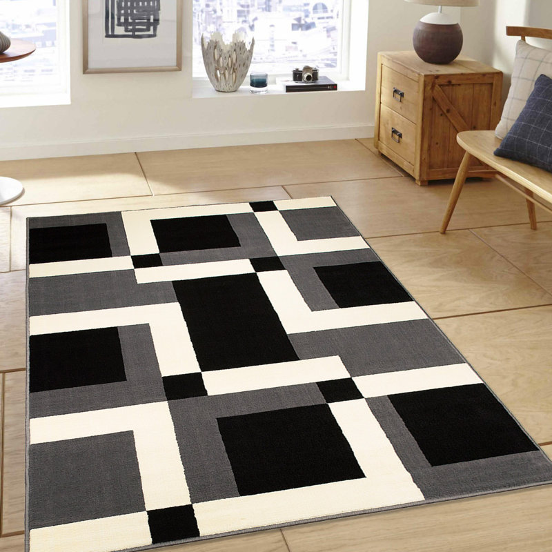 Glancy Geometric Indoor Rug, 3'9" x 5'1"