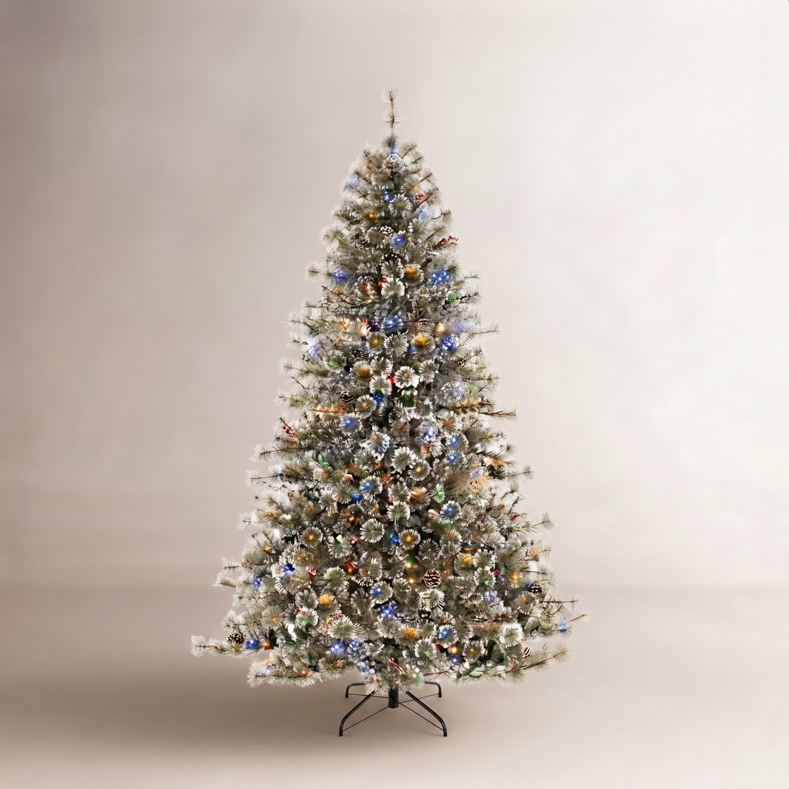 Pre-Lit Pine Christmas Tree, 7.5'