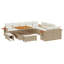 289cm Wide Patio Sofa with Cushions