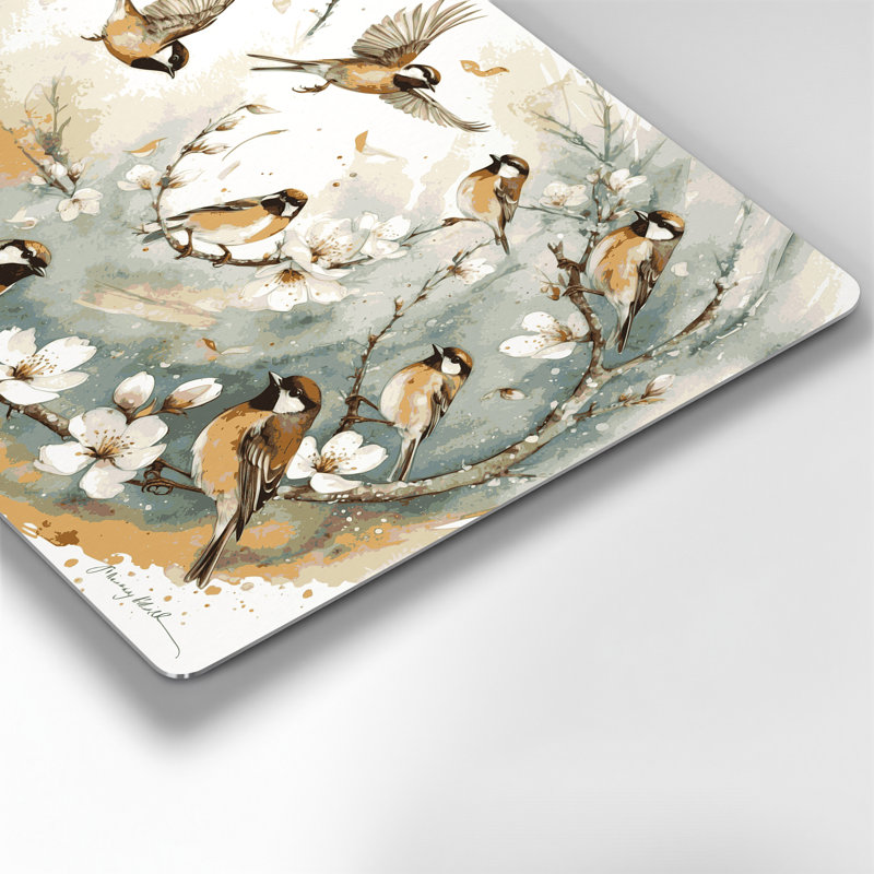 Art mural en métal oiseaux Birds Common, H 12 po x l 18 po