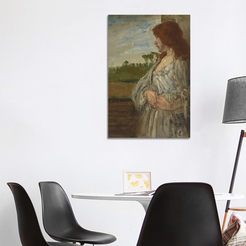 Note blanche - reproduction d'art sur toile tendue, 40 po x 26 po, Toile tendue avec châssis, Sans cadre