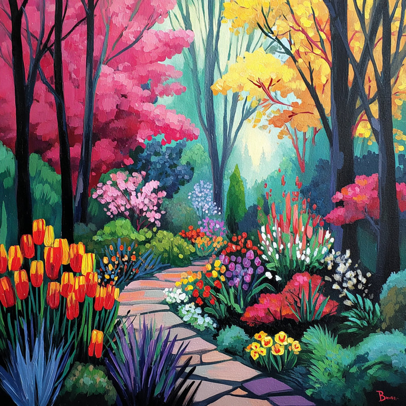 Art mural sur toile coloré