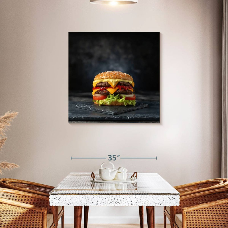 Yarlin Double Layer Cheeseburger, 36" H x 36" W