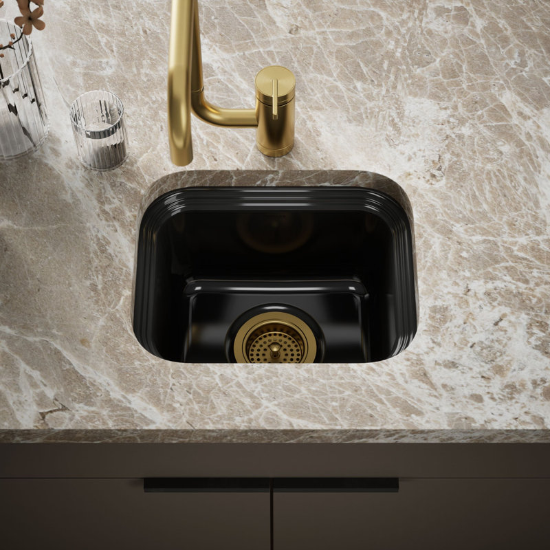 Northland™ 15" L x 12.38" W Undermount Kitchen Sink, Black