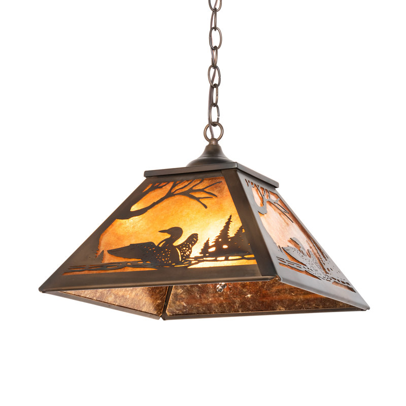 Luminaire suspendu carré 16 po