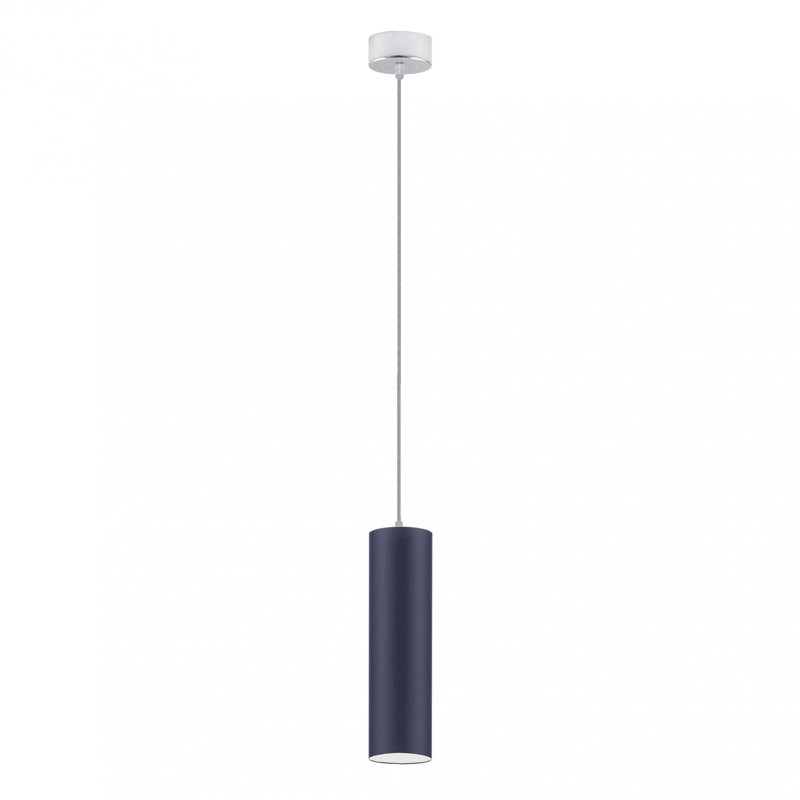 Murdoch 1 - Light Single Pendant, Brushed Nickel, Dark Blue