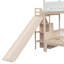 Lit simple superposé simple au-dessus d'un lit simple / double avec glissière et escalier de rangement-491049925