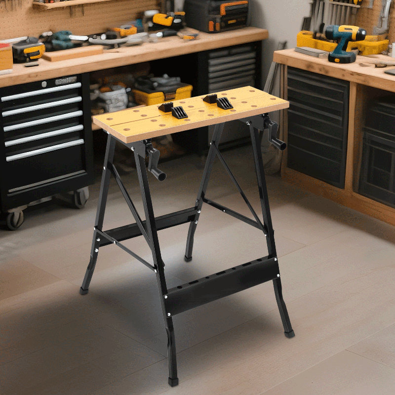 Adjustable Foldable Workbench Measuring Tools & Storage Portable Multi-Purpose Bench For Garage