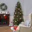 Jersey Feel Real Fraser Pencil Hinged 9' Fir Artificial Christmas Tree with 800 Clear Lights-1872444741