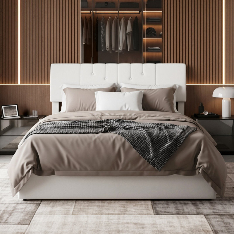 Upholstered Ottoman Storage Bed, European Kingsize (160 x 200 cm)