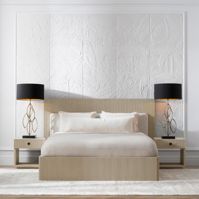 Bed Frame Dimitrios Oak Veneer Durini Natural