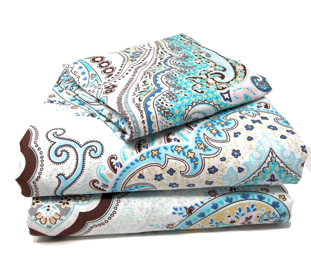 Damask 100% Cotton Jersey Knit Flat Sheet Tache Home Fashion