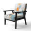 Fauteuil rembourré contemporain, "Abstract"