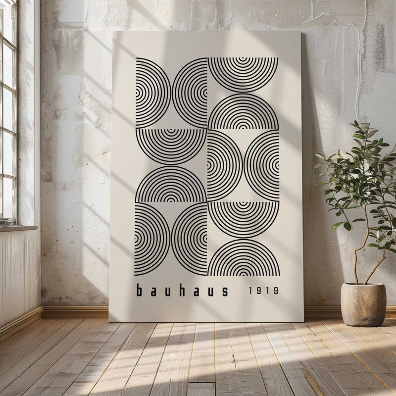 «Bauhaus Wall Art I», grande impression sur toile, H 72 po x l 48 po
