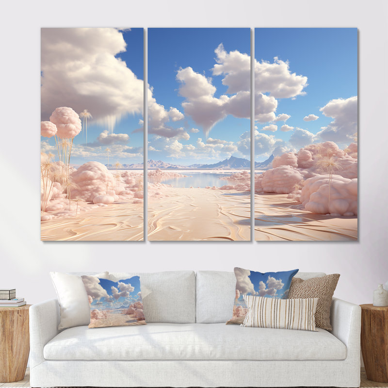 Ensemble de salon Marshmallow Mirage Fluffy Cloud I - Clouds Wall Art, H 28 po x l 36 po x P 1 po, Toile tendue