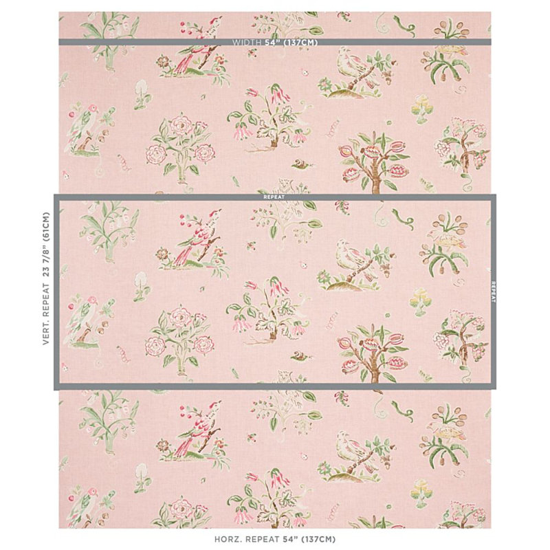 Tissu de ménagerie magique, Rosé