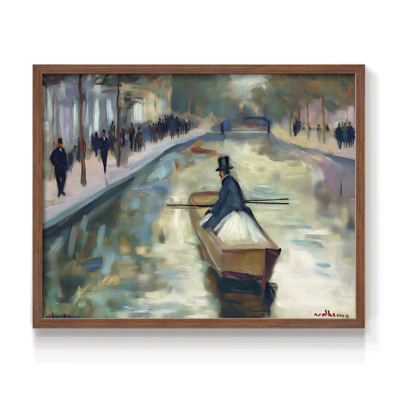 Nautical Series-XIX - Reproduction encadrée - Restickable, Noyer, H 22 po x l 28 po