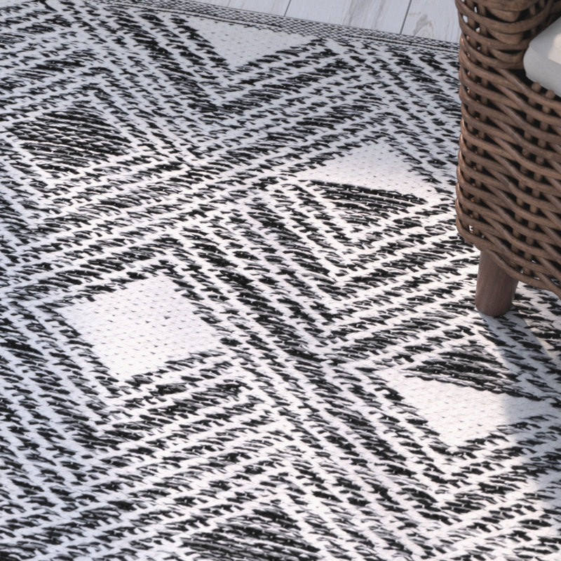 Dominica Hand Woven Performance Geometric Rug, Rectangle 8' x 10'