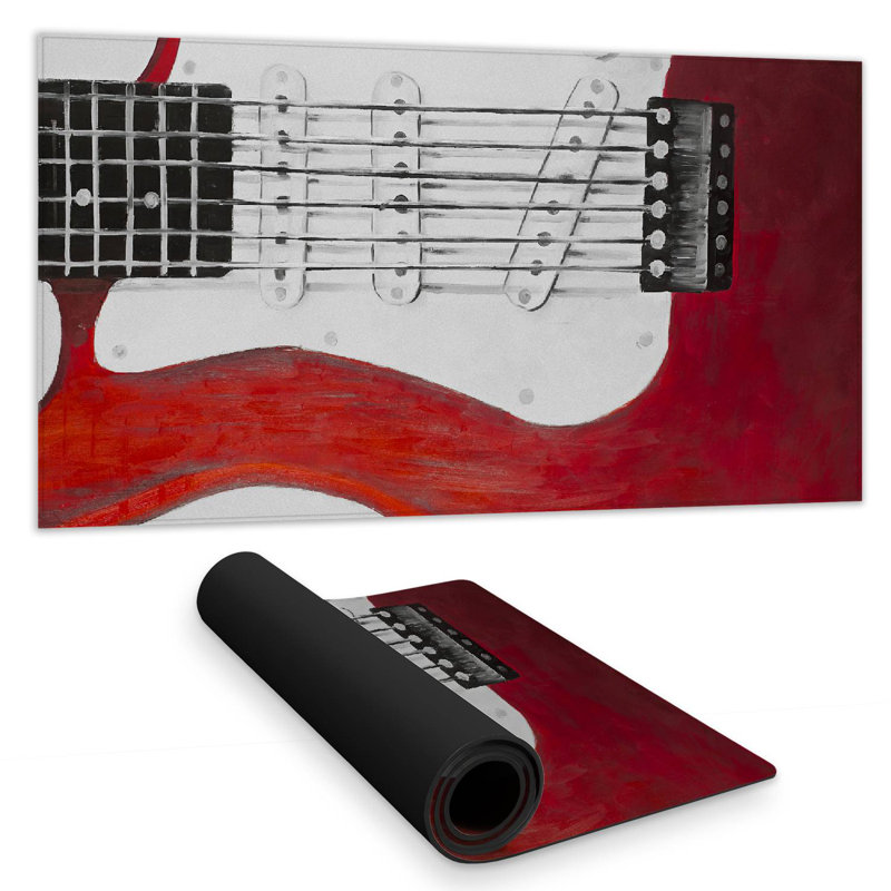 Red electric guitar - 15.75"x31.50" Desk mat