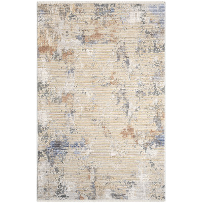 Nourison Abstract Hues 2'6"" X 4' Beige Grey Modern Indoor Rug -  099446905918