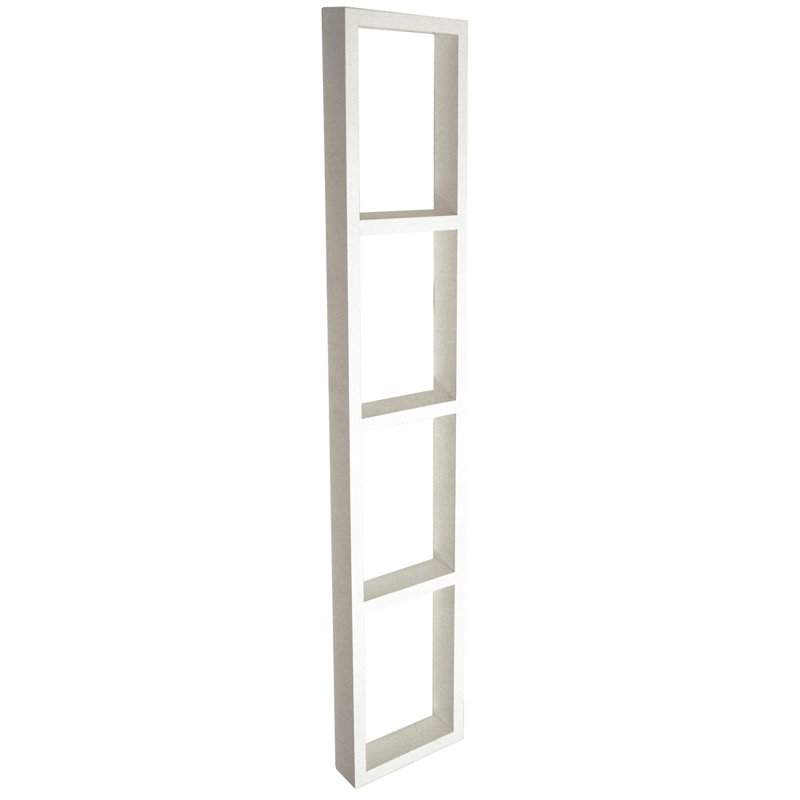 Solid Wood 86.5cm H Media Shelves, White