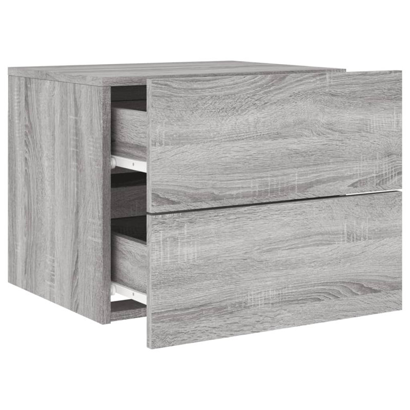 Bonts 50cm W Bedside Table, Grey Sonoma, Individual