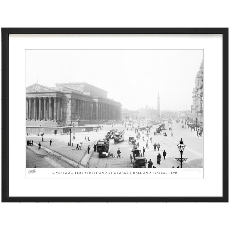 Liverpool, Lime Street And St George's Hall And Plateau 1890 by Francis Frith - Single Picture Frame Print