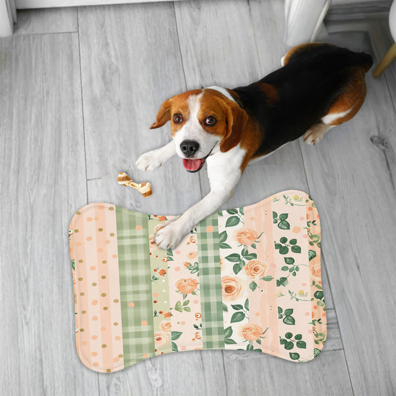 Tapis d'alimentation en forme d'os 1 pièce Gentle Blossom Lines